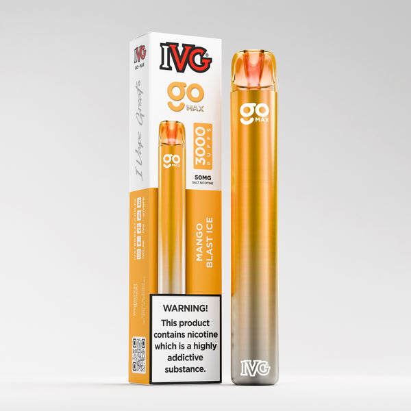 IVG Go Max, Mango Blast Ice, Nicotine 50mg, 3000 Puffs, Disposable Vape