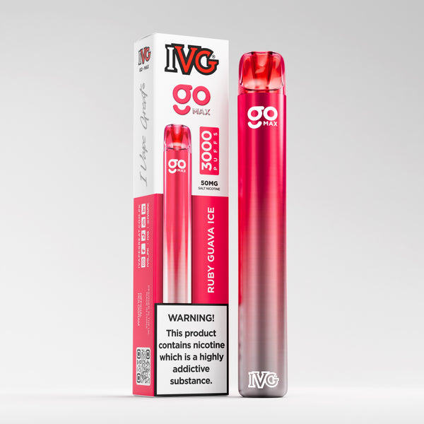 IVG Go Max, Ruby Guava Ice, Nicotine 50mg, 3000 Puffs, Disposable Vape
