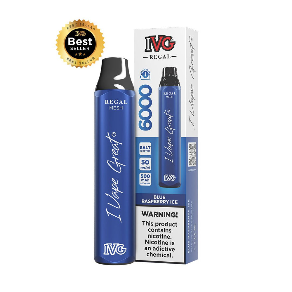 IVG Regal, Blue Raspberry Ice, Nicotine 50mg, 6000 Puffs – IVG Pakistan